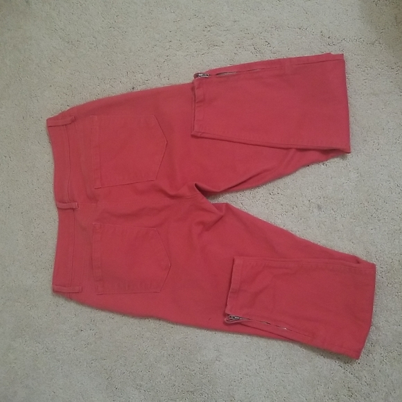 LOFT Ann Taylor Curvy Ankle Skinny Red jeans - Picture 7 of 8